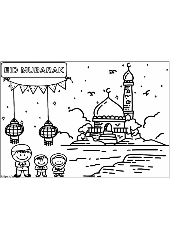 Eid Mubarak 5 da colorare
