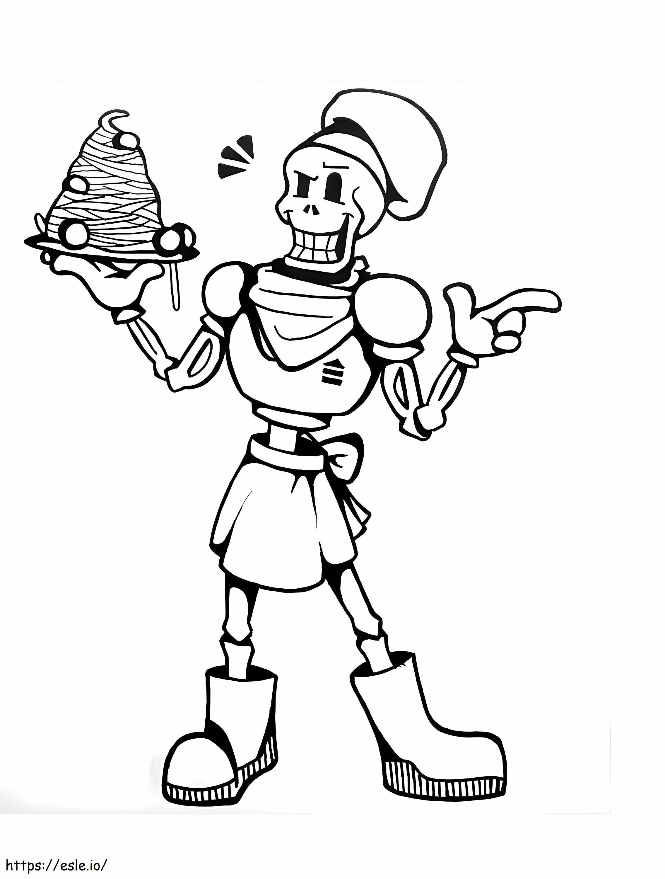 Chef Papyrus coloring page