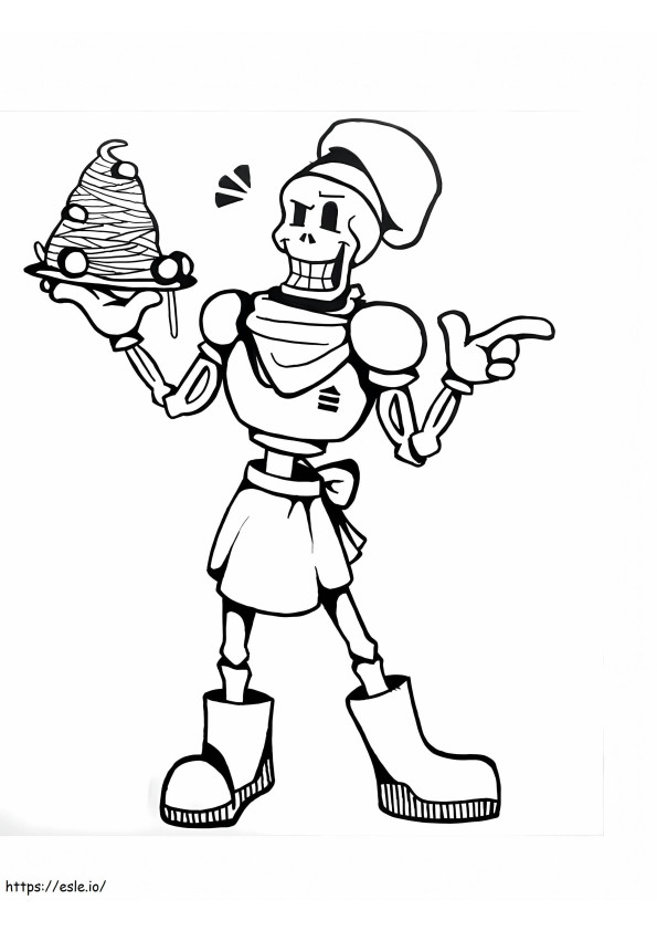 Chef Papyrus coloring page