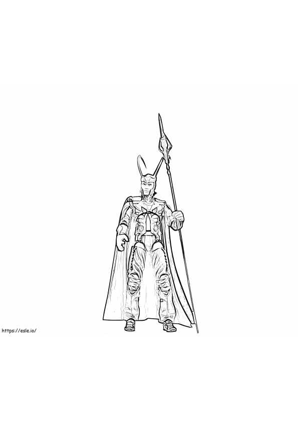 Loki Standing coloring page