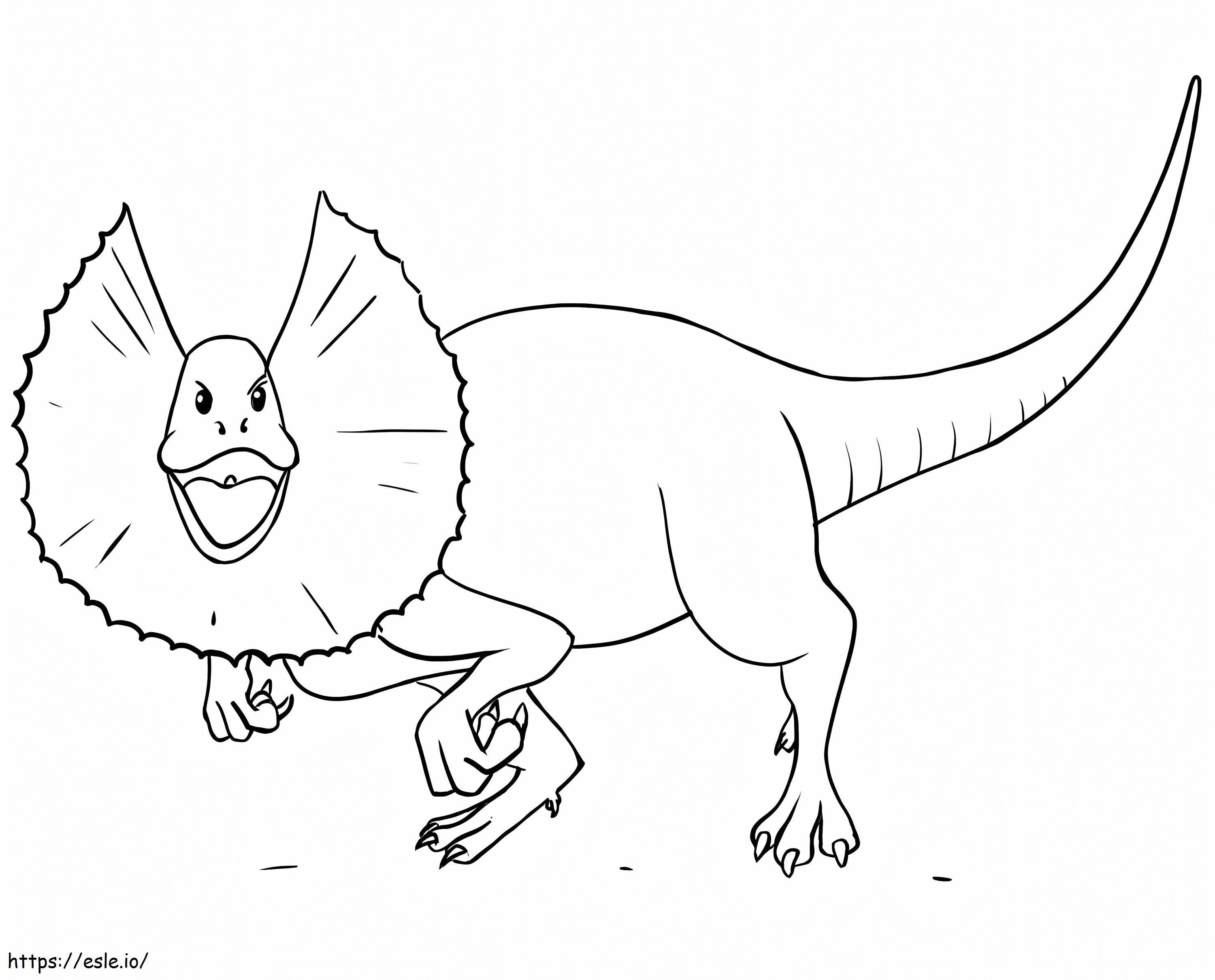 Dilophosaurus 3 coloring page