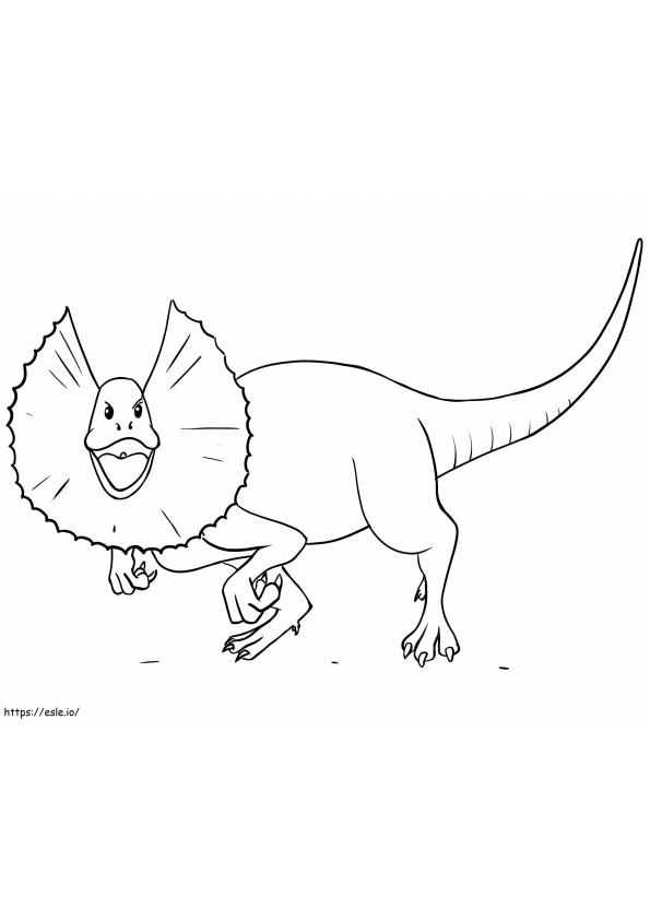Dilophosaurus 3 Gambar Mewarnai