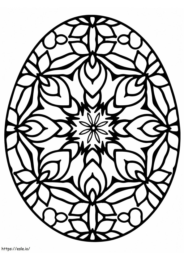 Beautiful Easter Egg Flower Patterns coloring page