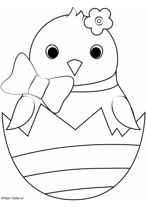 Easter Chick Free Printable coloring page