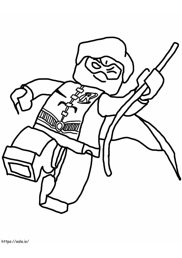 Action Lego Robin coloring page