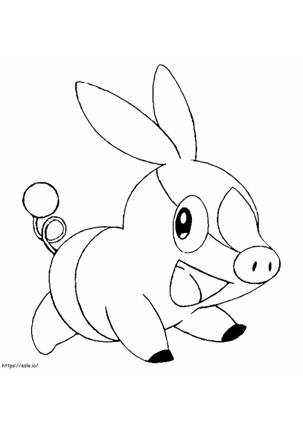 Tepig Pokemon 3 coloring page