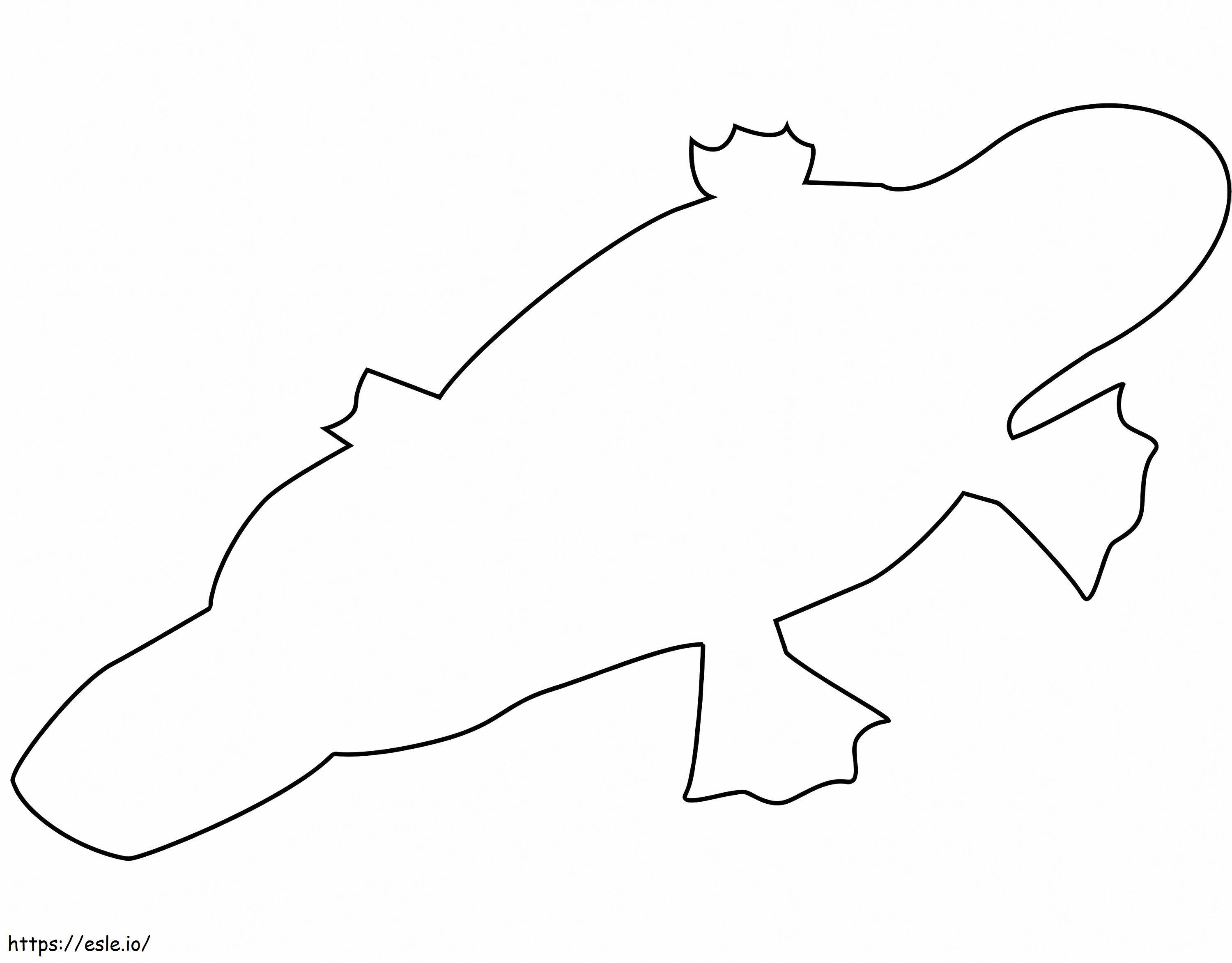 Platypus Outline 1 coloring page
