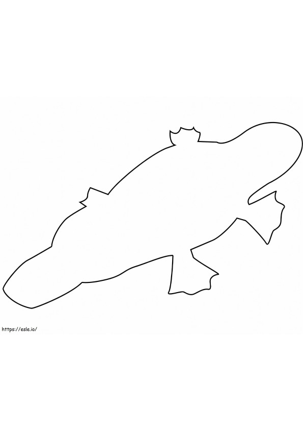 Platypus Outline 1 coloring page