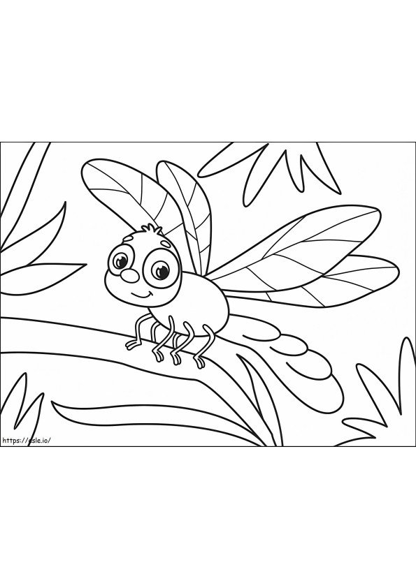 Cute Dragonfly coloring page
