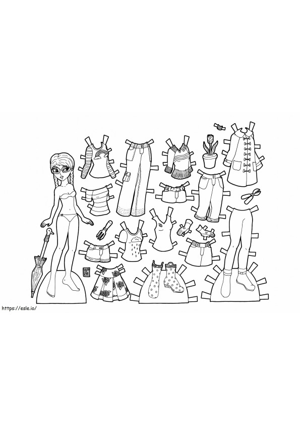 Paper Dolls 3 coloring page