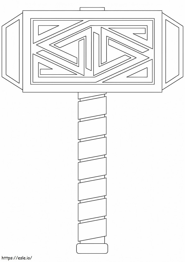 Thor'S Mjolnir coloring page