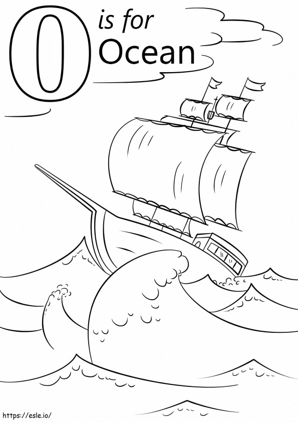 Ocean Letter O coloring page