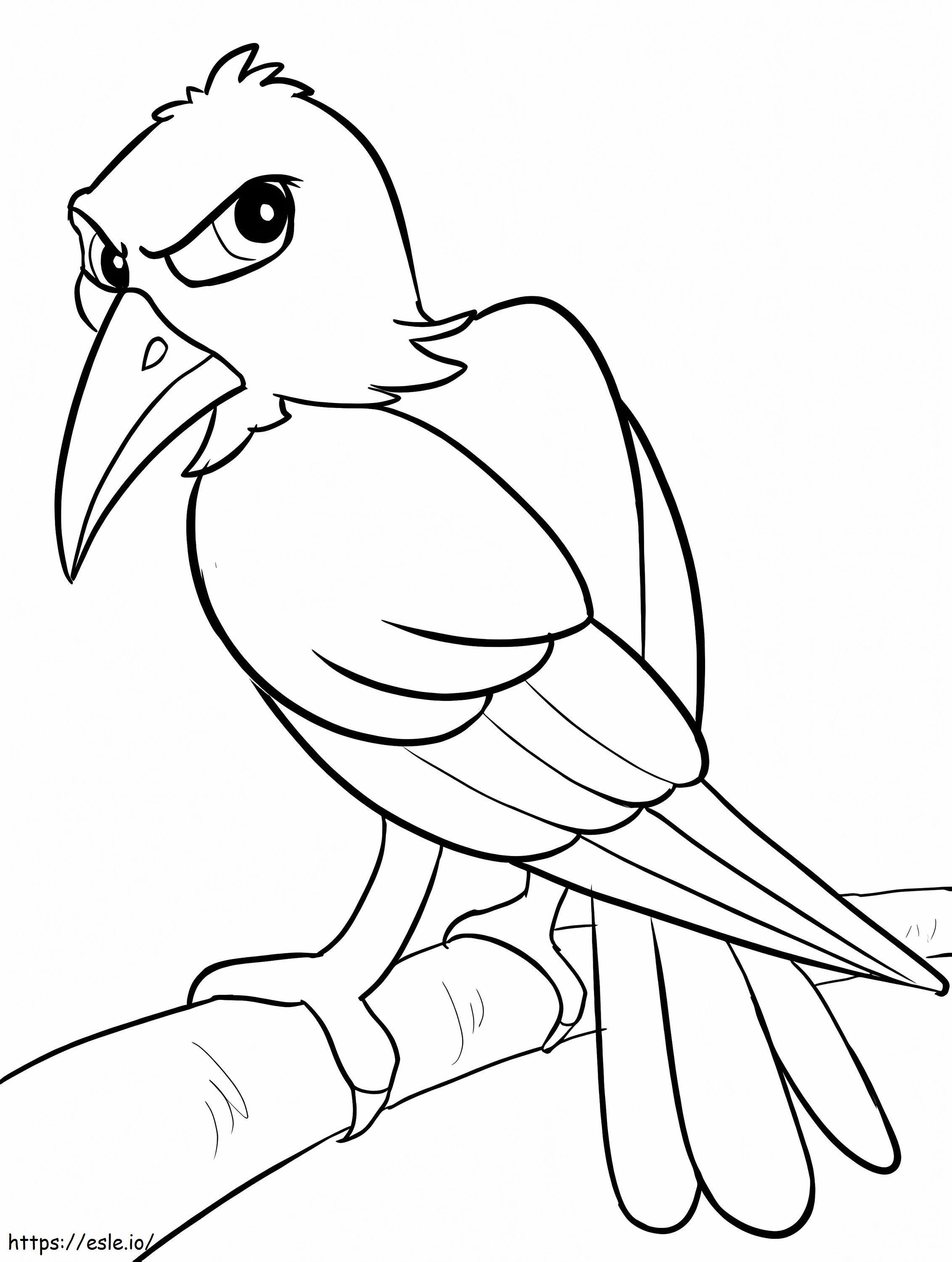 Angry Raven coloring page
