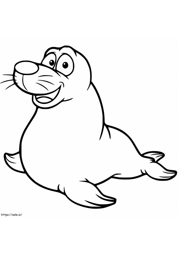 Sea Lion Smiling coloring page