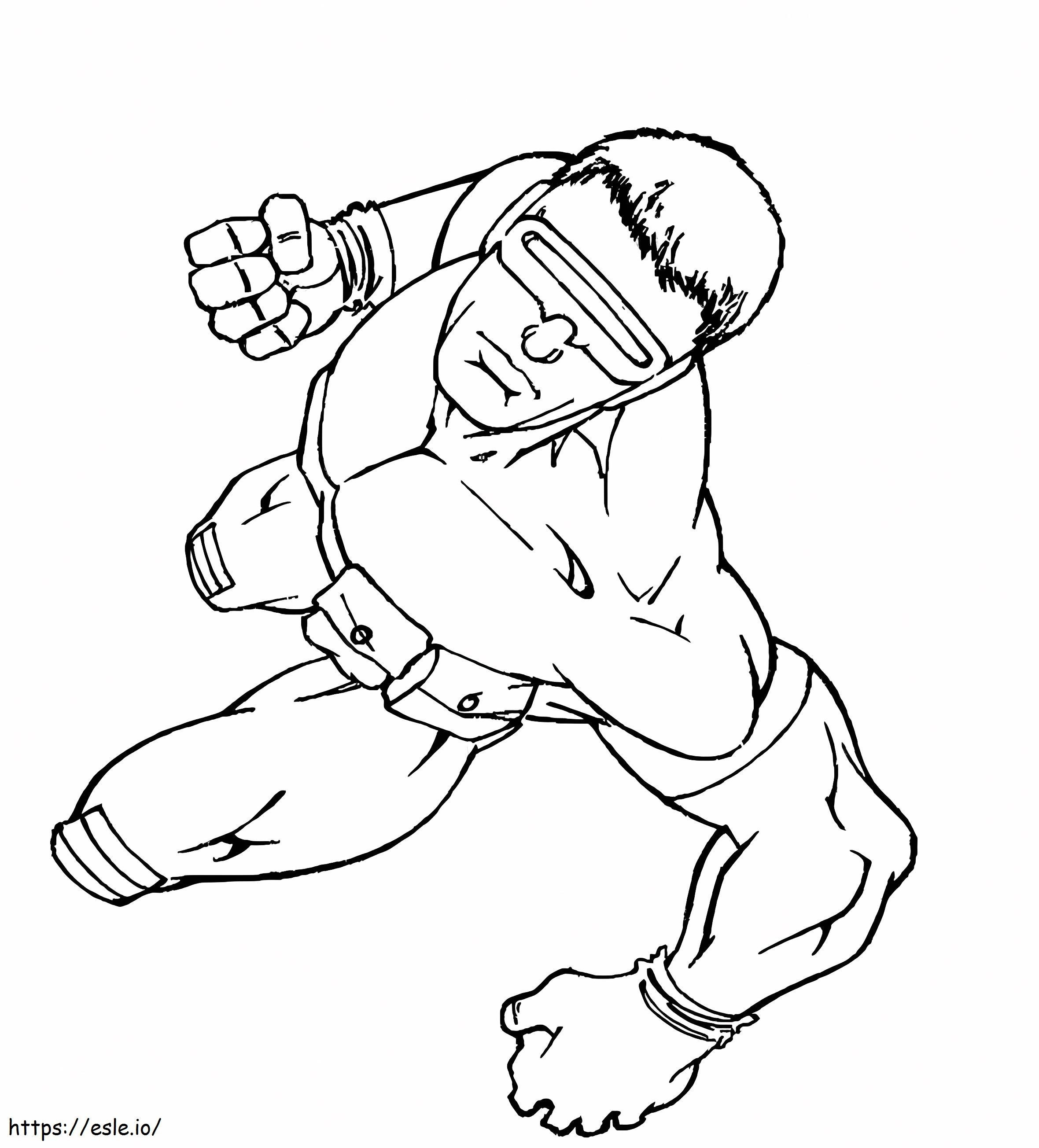 X Men Punch coloring page