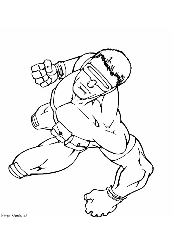 Coloriage Coup de poing X Men à imprimer dessin