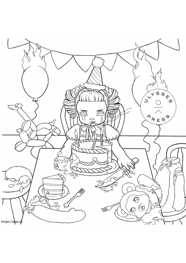 Baby Creepy Girl coloring page