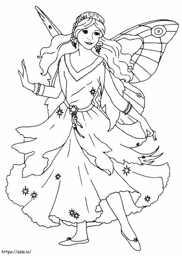 Fairy Is Beautiful coloring page