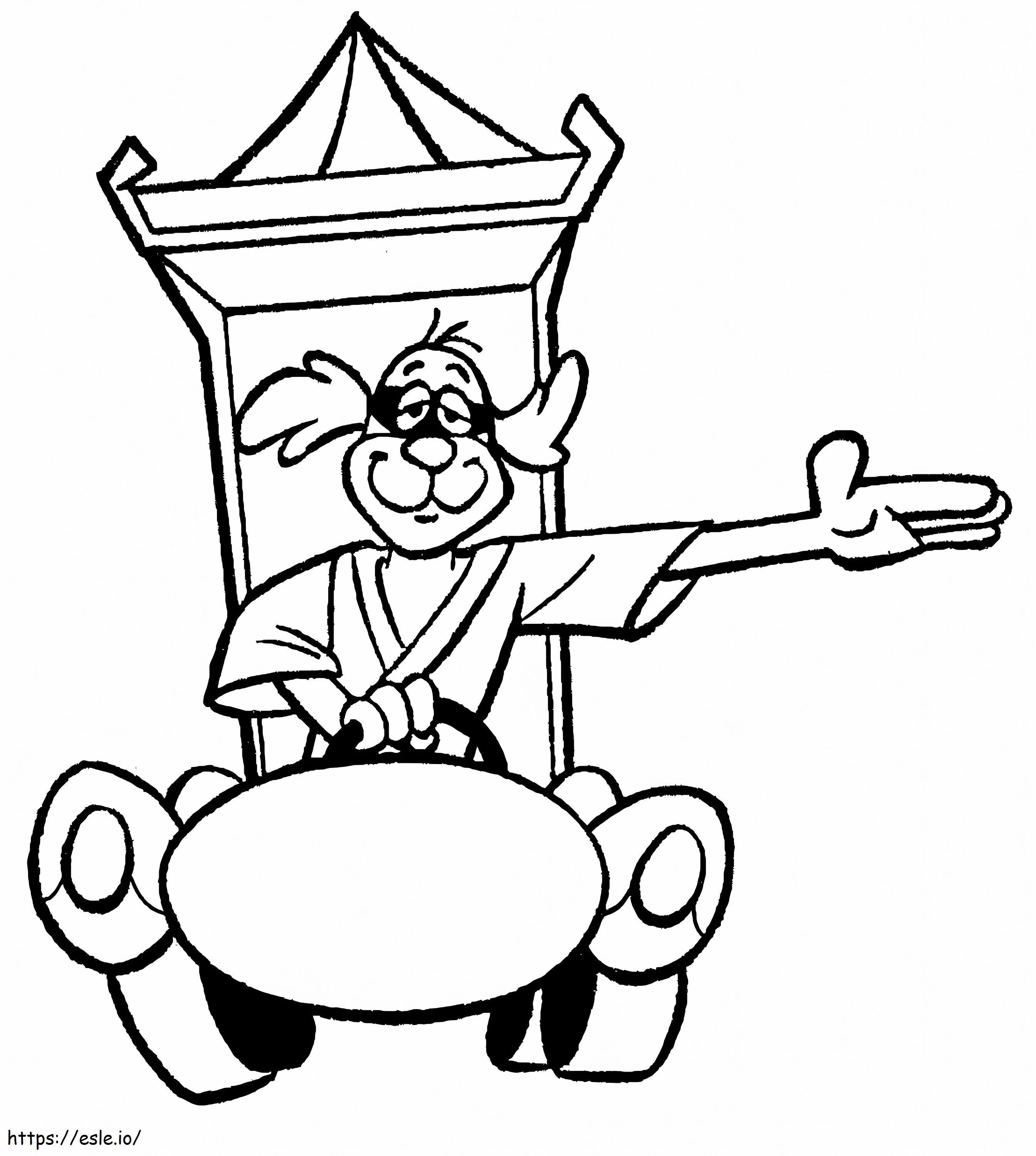 Hong Kong Phooey Driving Coloring Page