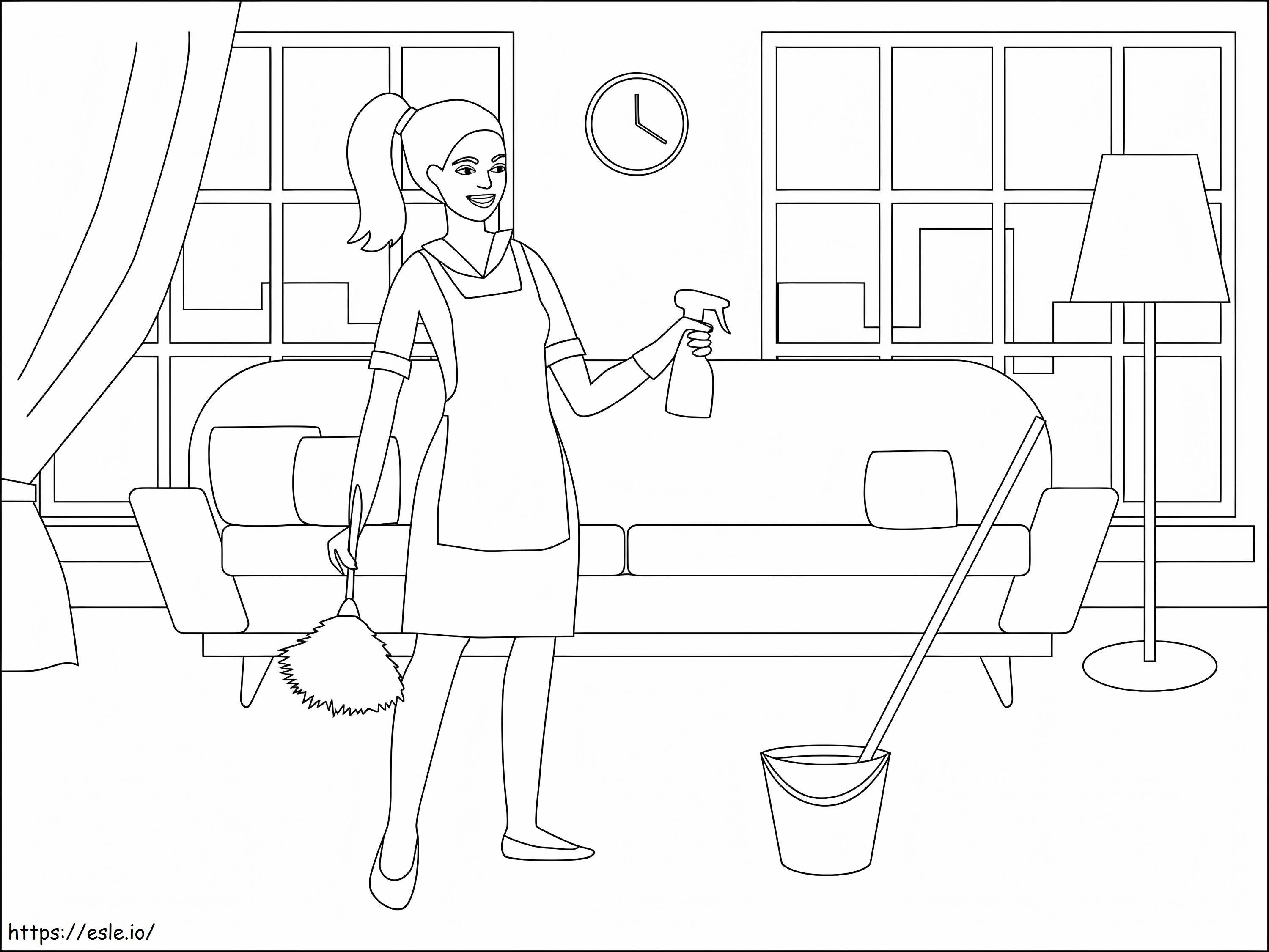 Maid 2 coloring page