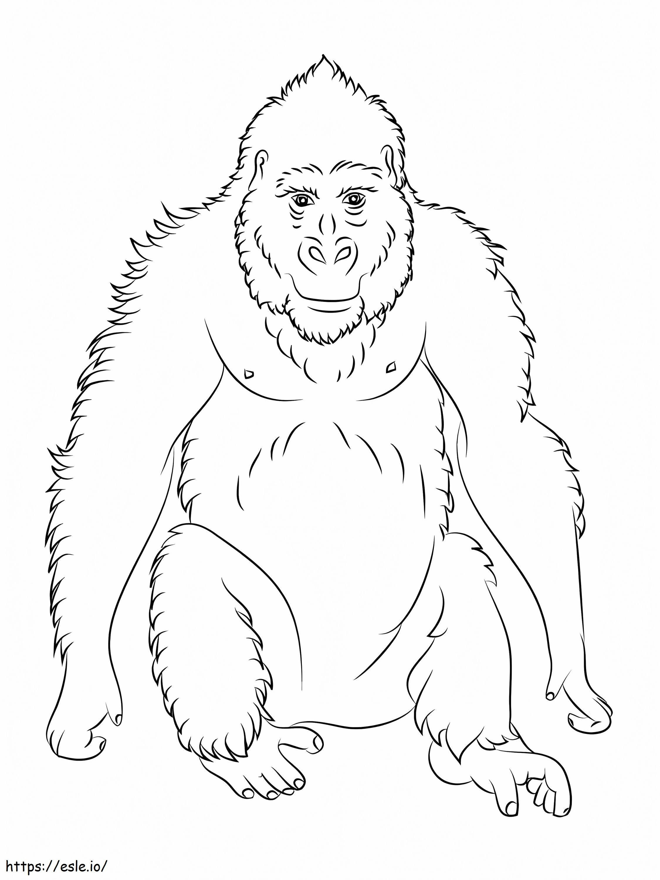 Basic Orangutan coloring page