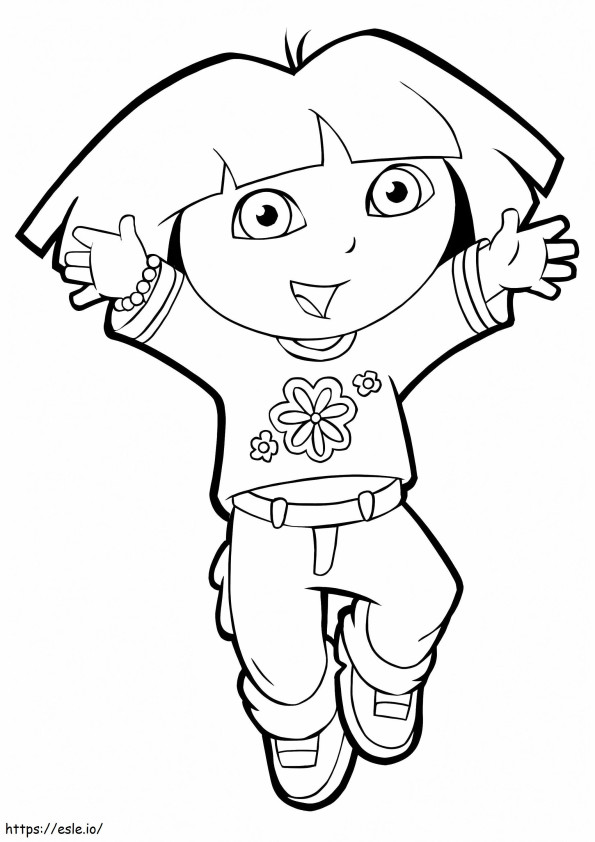 Cool Dora coloring page