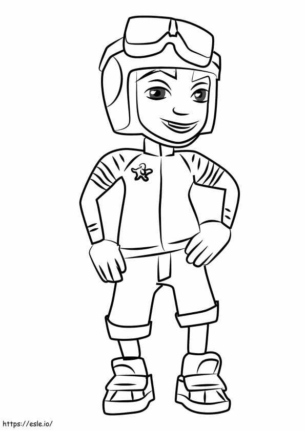 Roberto From Subway Surfers coloring page