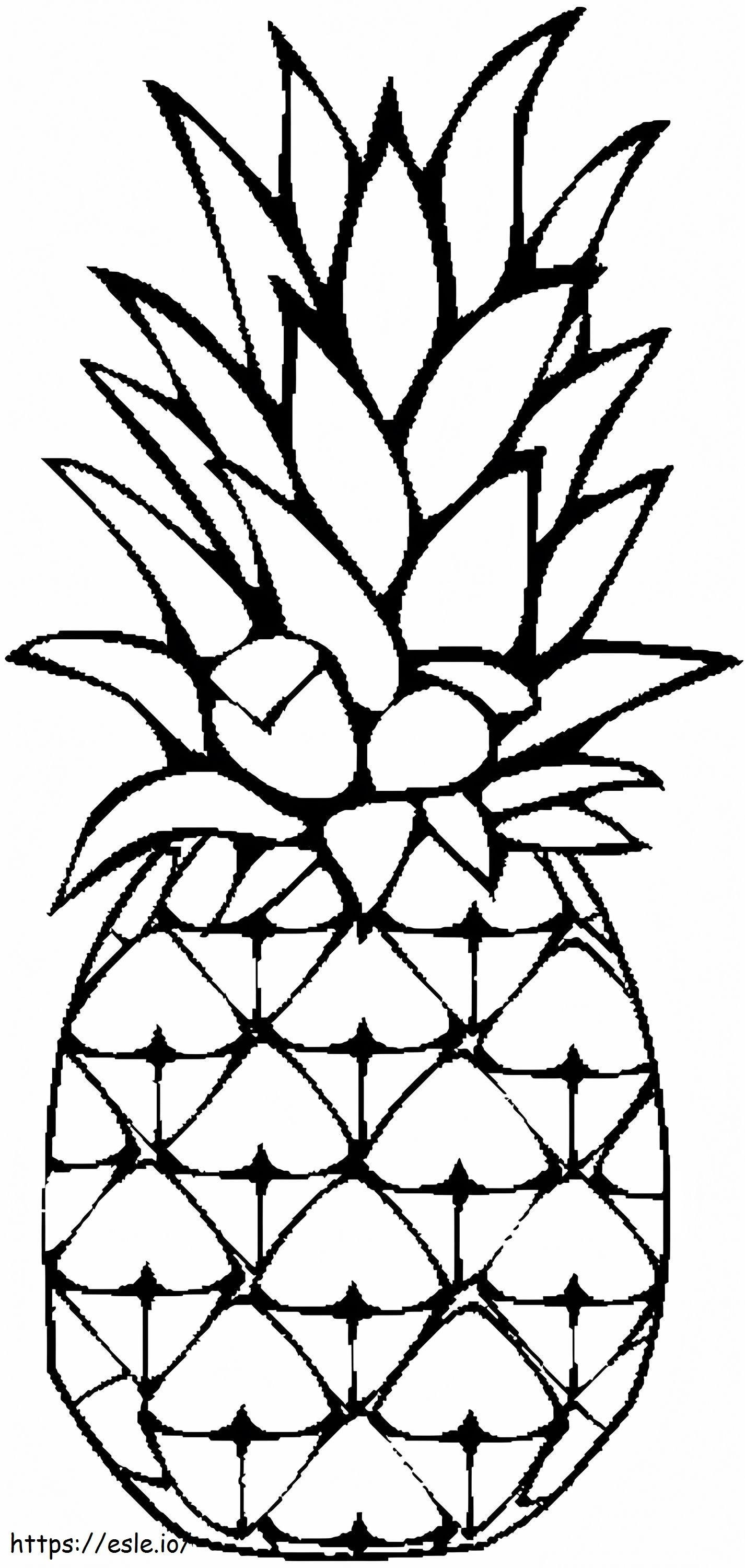 Awesome Pineapple coloring page