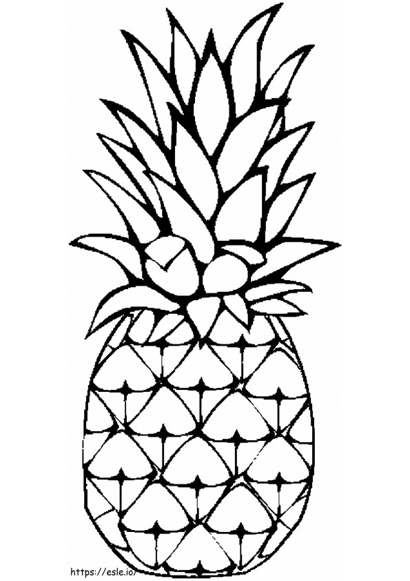 Upea ananas värityskuva
