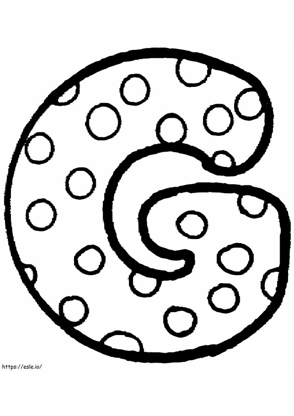 Polka Dot Letter G coloring page