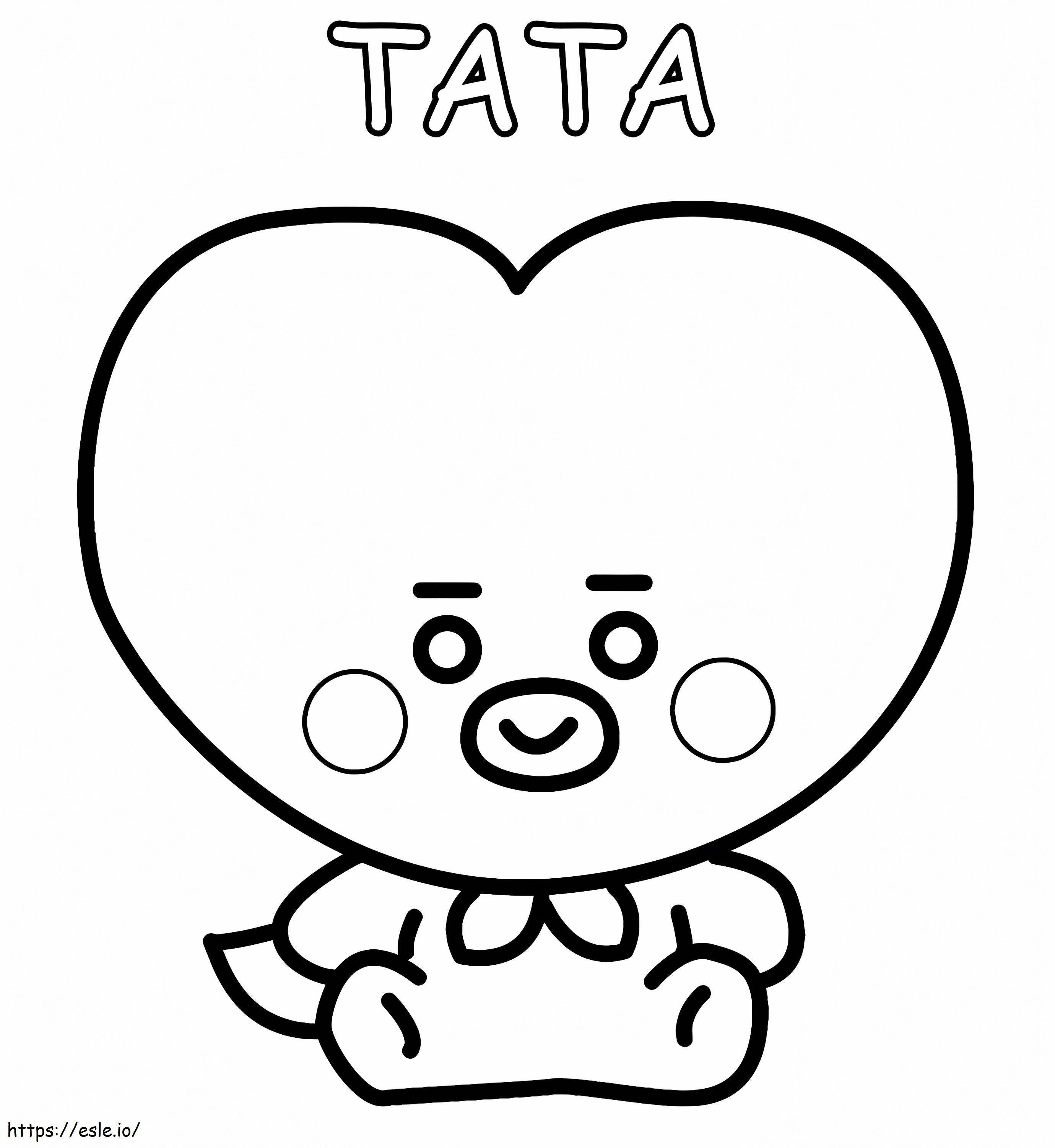 Tata From BT21 coloring page