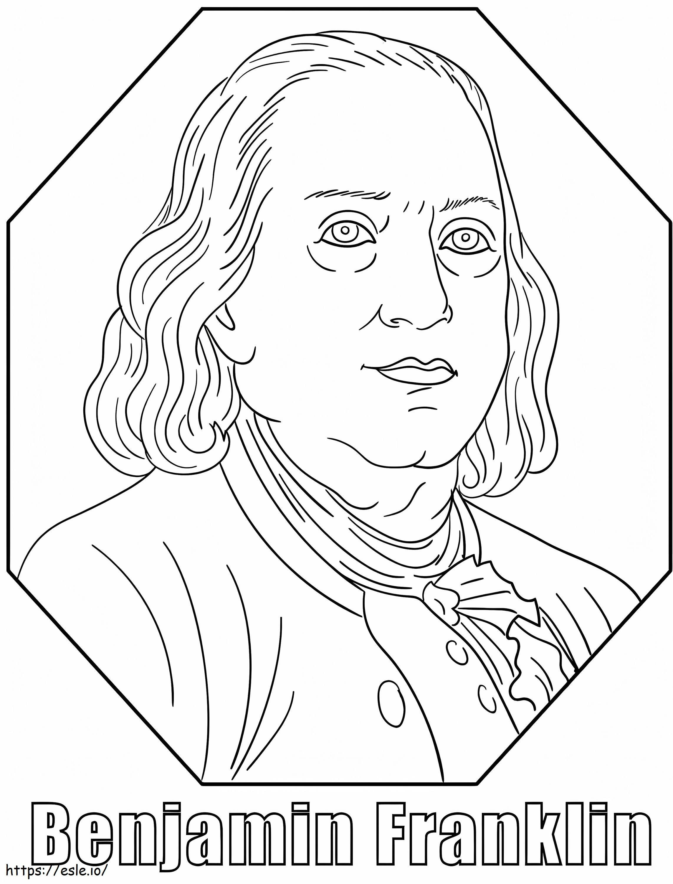 Benjamin Franklin 7 coloring page