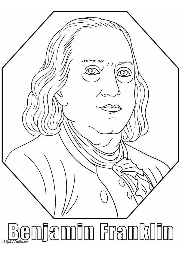 Benjamin Franklin 7 de colorat