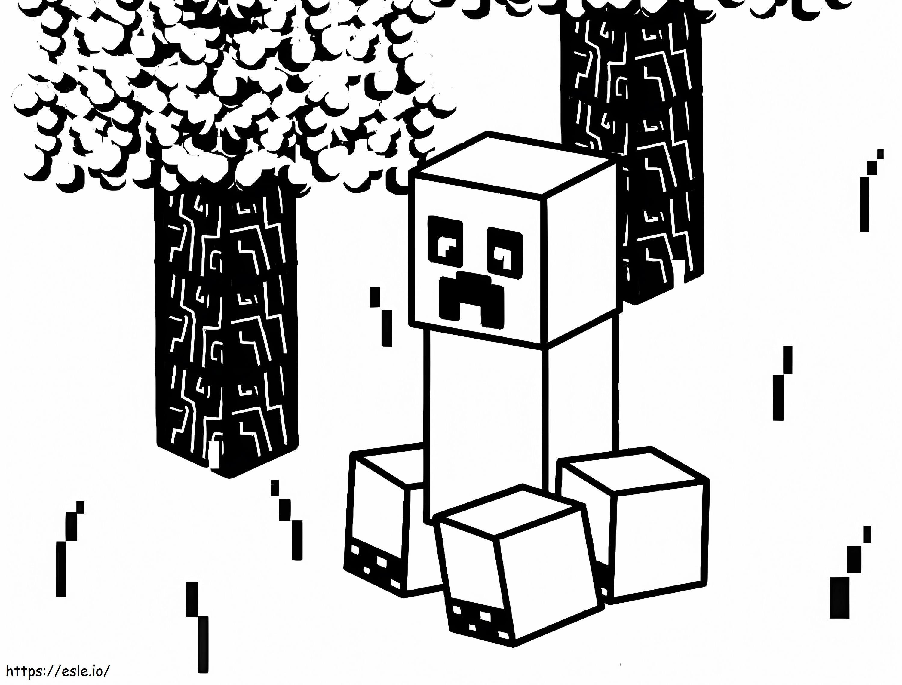 Free Creeper coloring page
