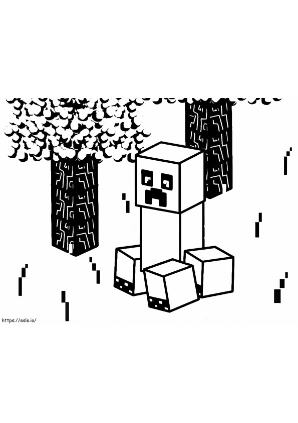 Free Creeper coloring page