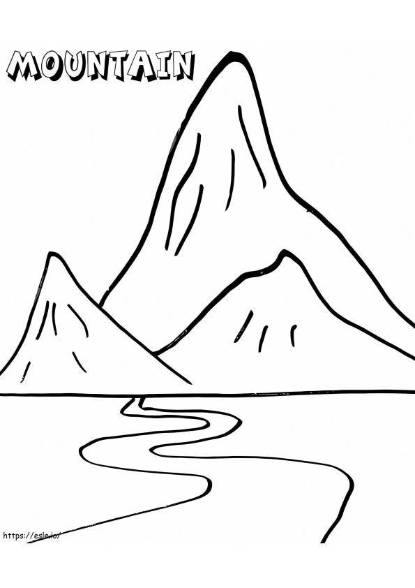 Três Montanhas para colorir