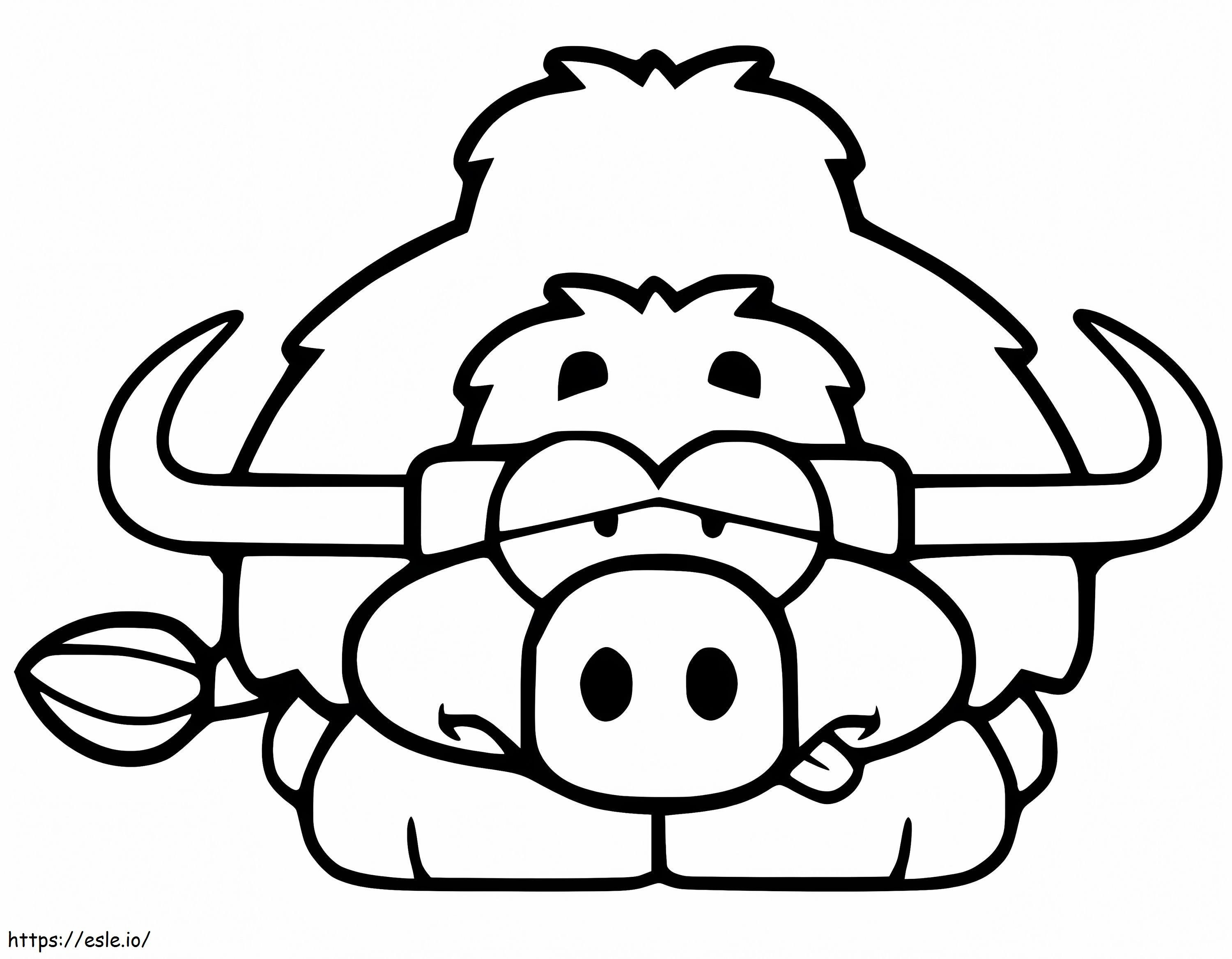 Tired Yak coloring page