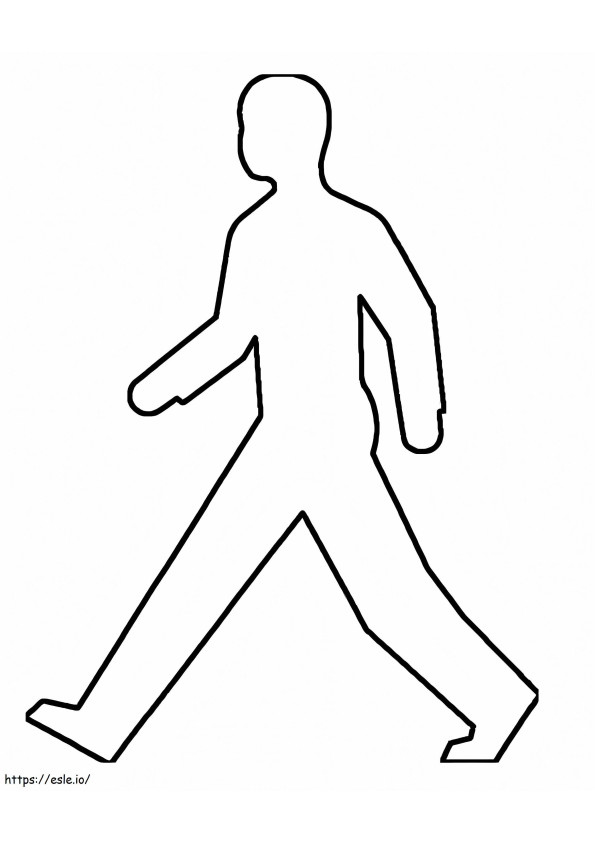 Walking Person Outline coloring page