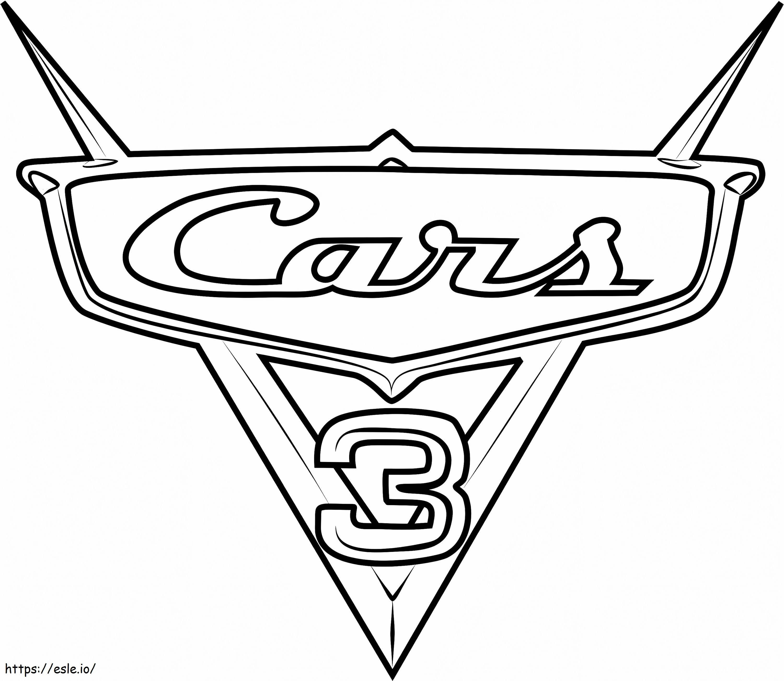  Logotipo de Cars 3 de Cars 31 para colorear