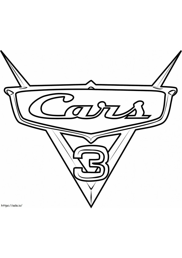 Logotipo de Cars 3 de Cars 31 para colorear