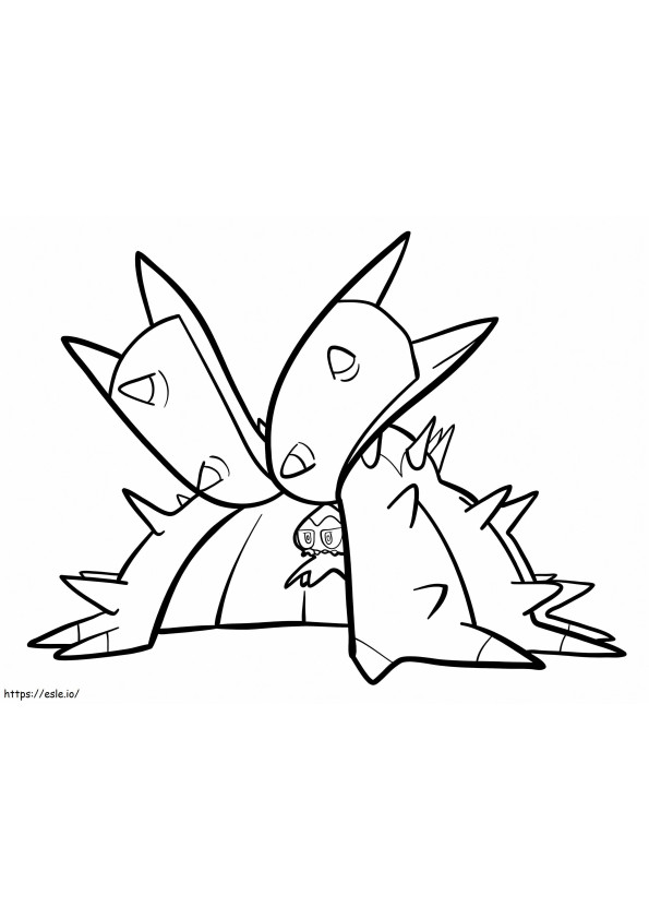 Toxapex Pokemon coloring page