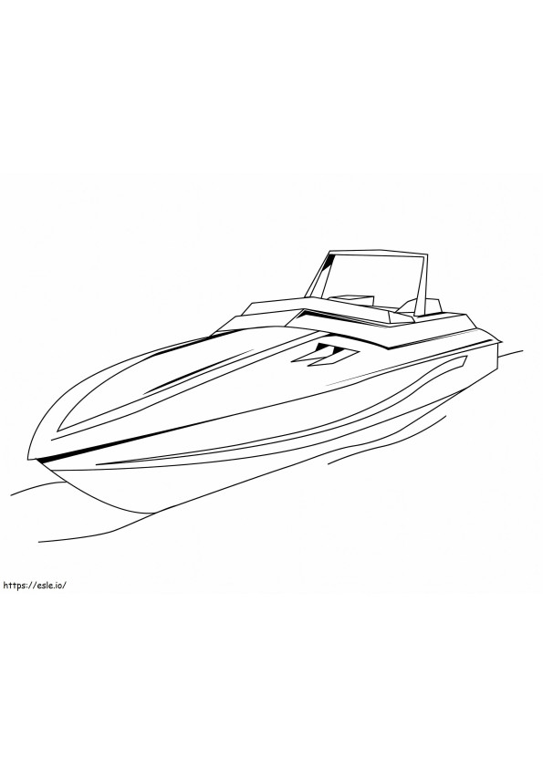 A Speedboat coloring page
