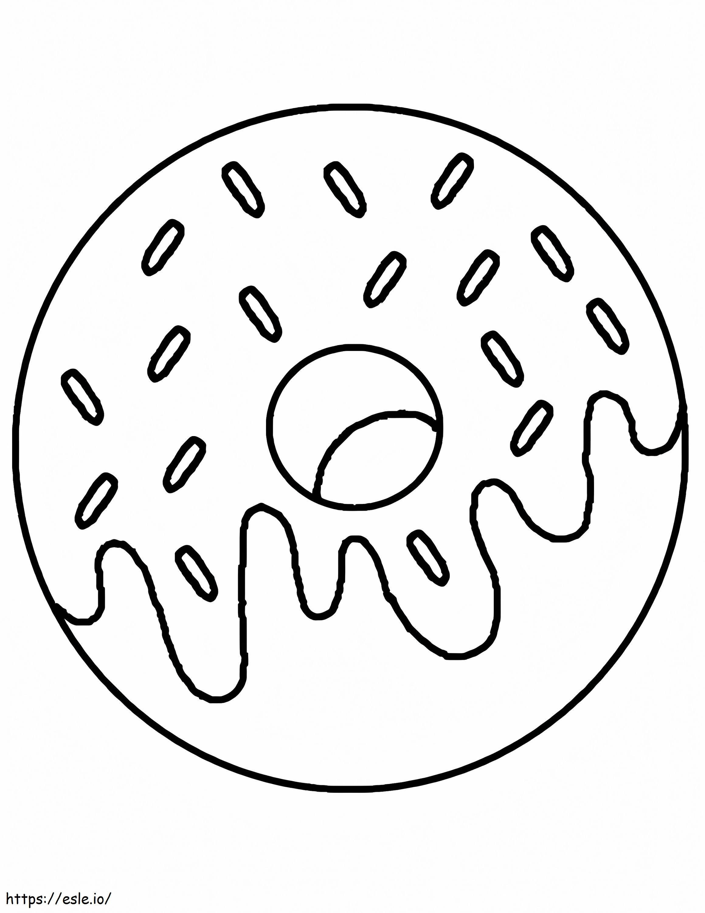 Basic Donut coloring page