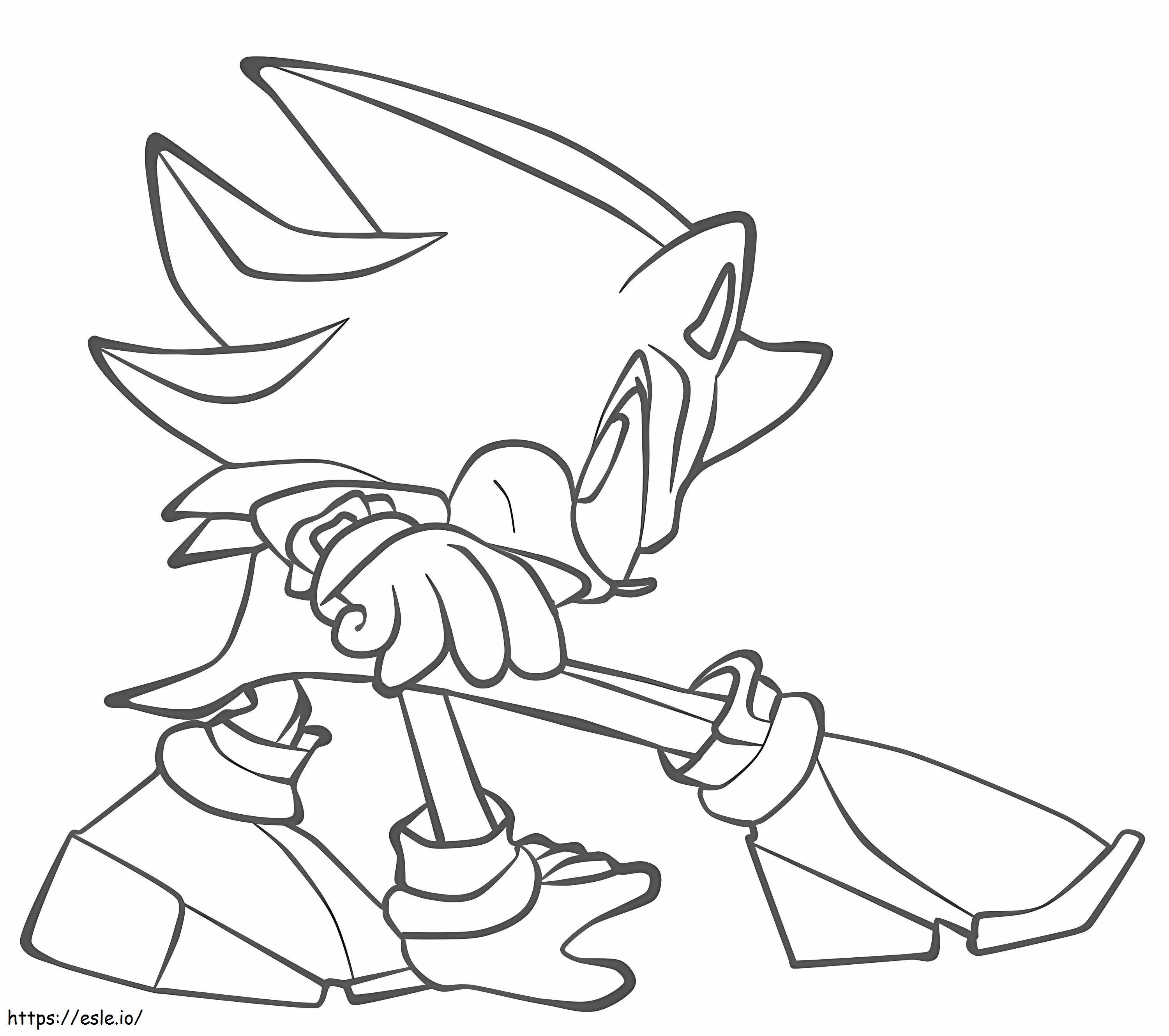 Shadow The Hedgehog Action coloring page
