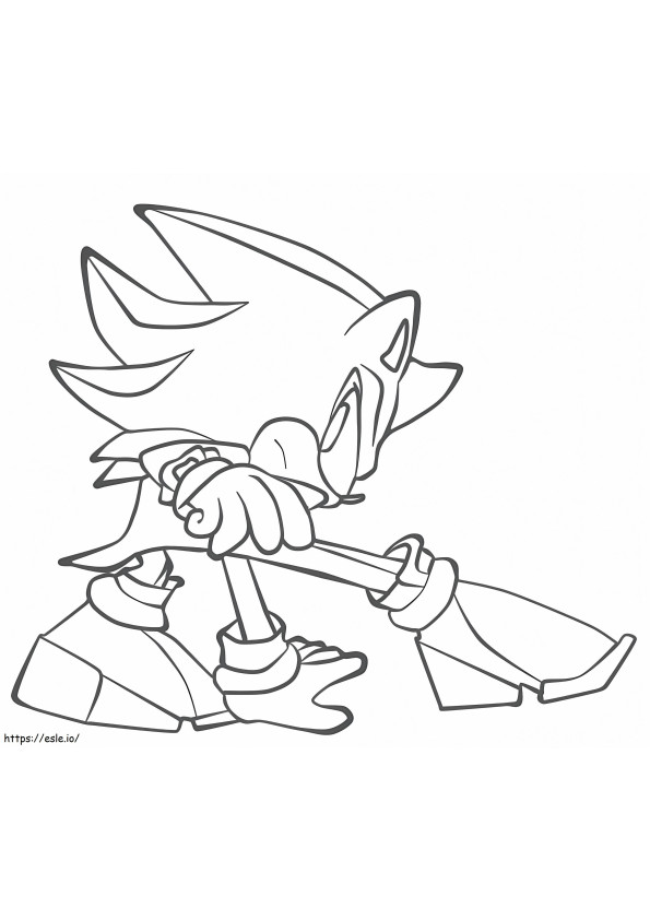 Shadow The Hedgehog Action coloring page