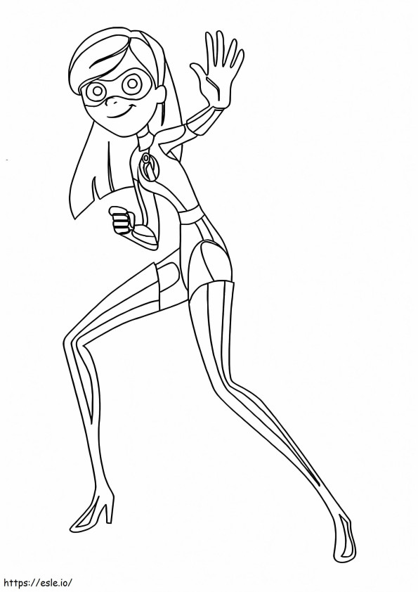 The Violet Parr In Action 2 coloring page