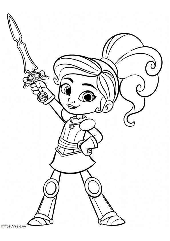 Nella With Sword coloring page