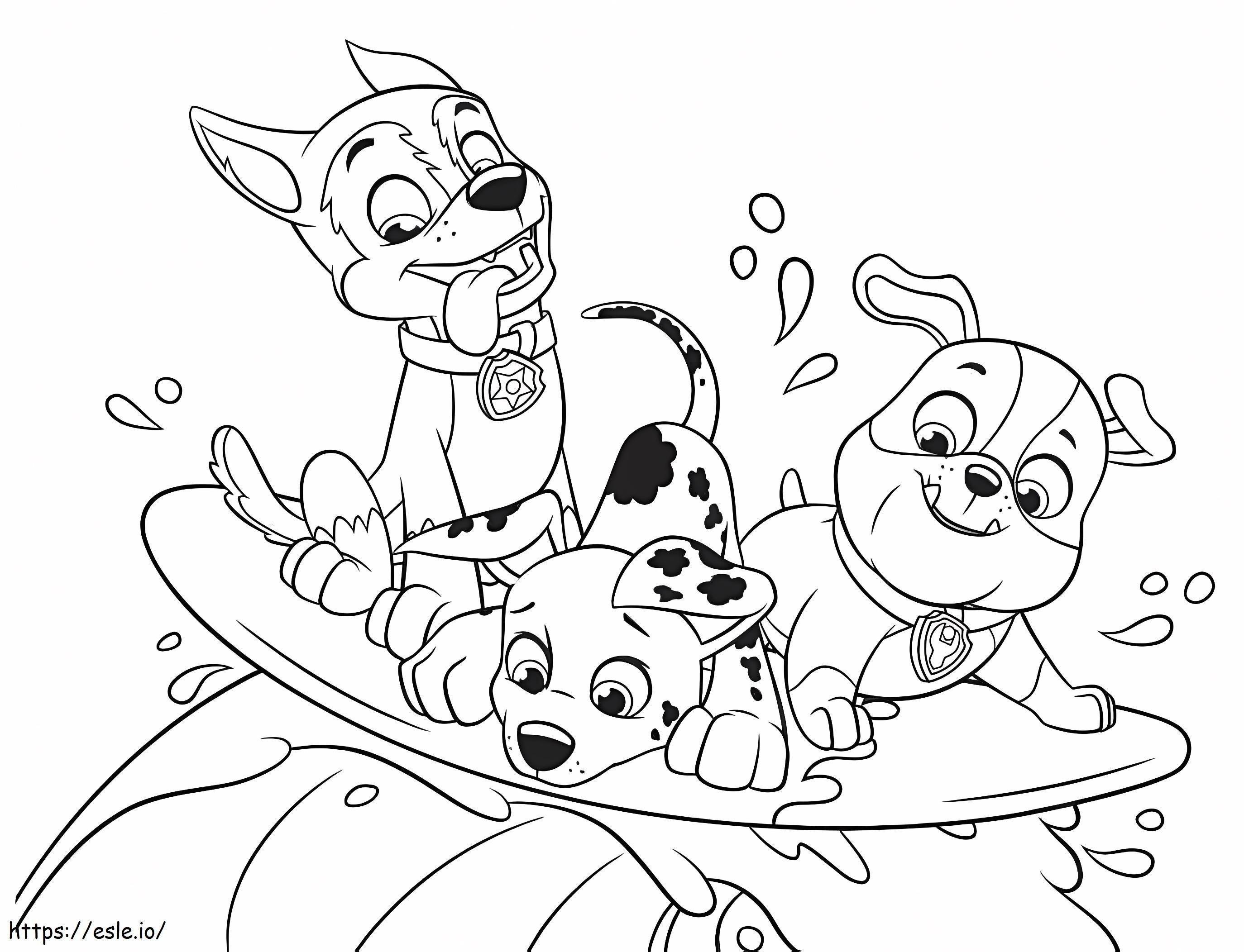 Paw Patrol Surf coloring page
