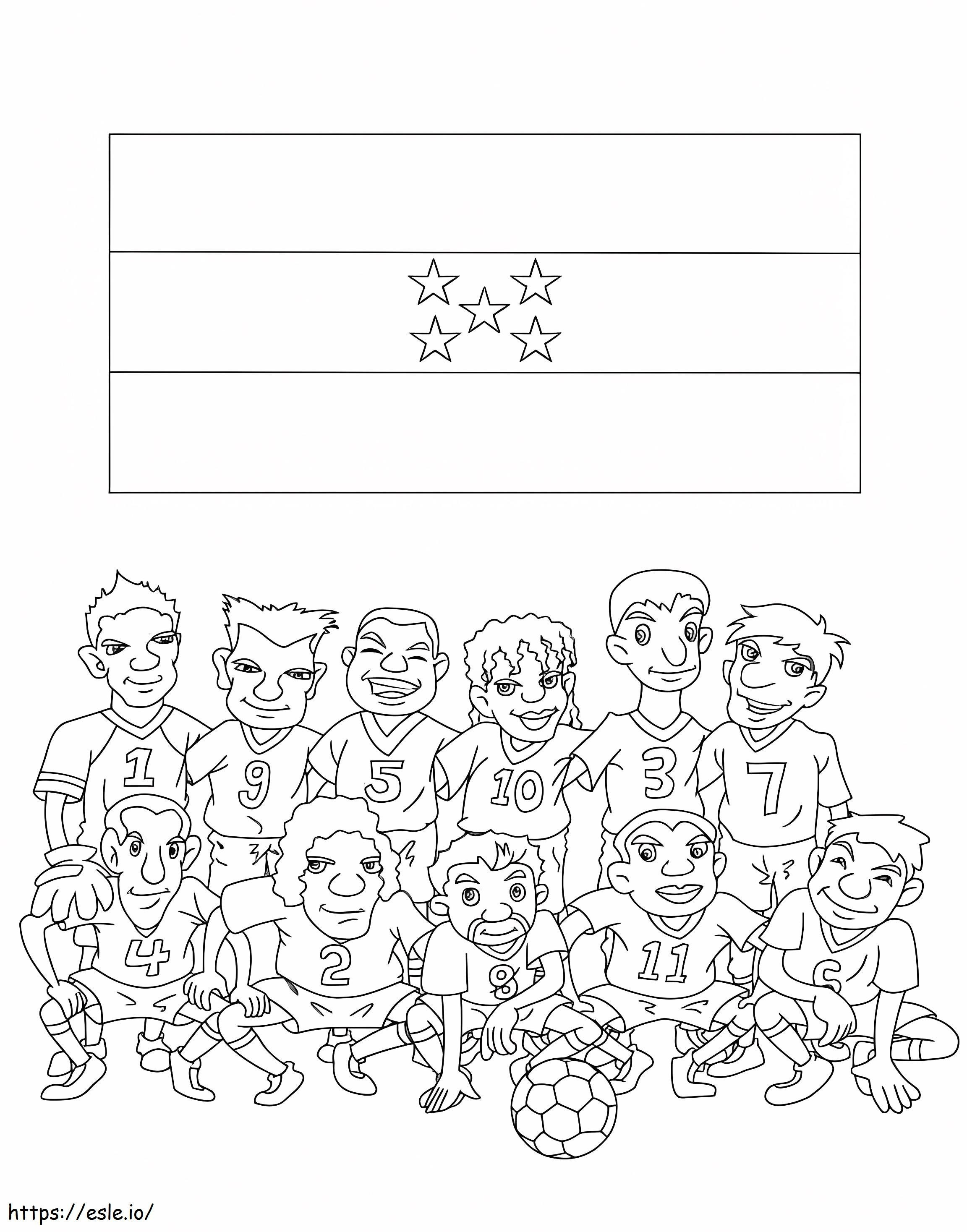 Coloriage Équipe nationale de football du Honduras à imprimer dessin