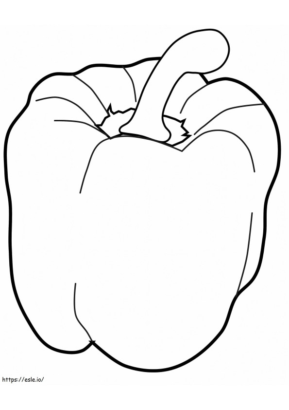 Red Bell Pepper A4 coloring page
